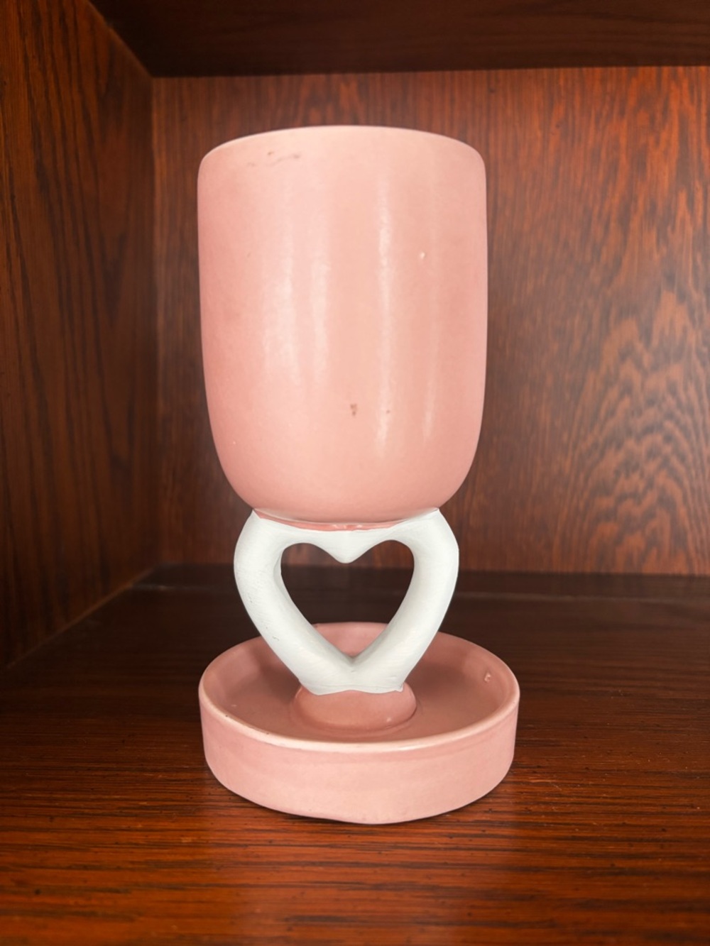 Pink Heart Ceramic Planter/Vase